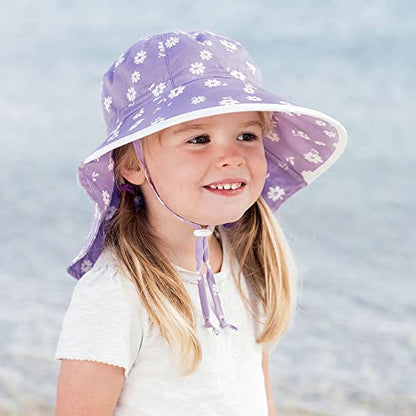 Kids Cotton Sun Hat Wide Brim Adjustable Summer Hat