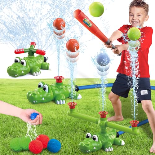 4 In 1 Kids Water Sprinkler Baseball Play Set