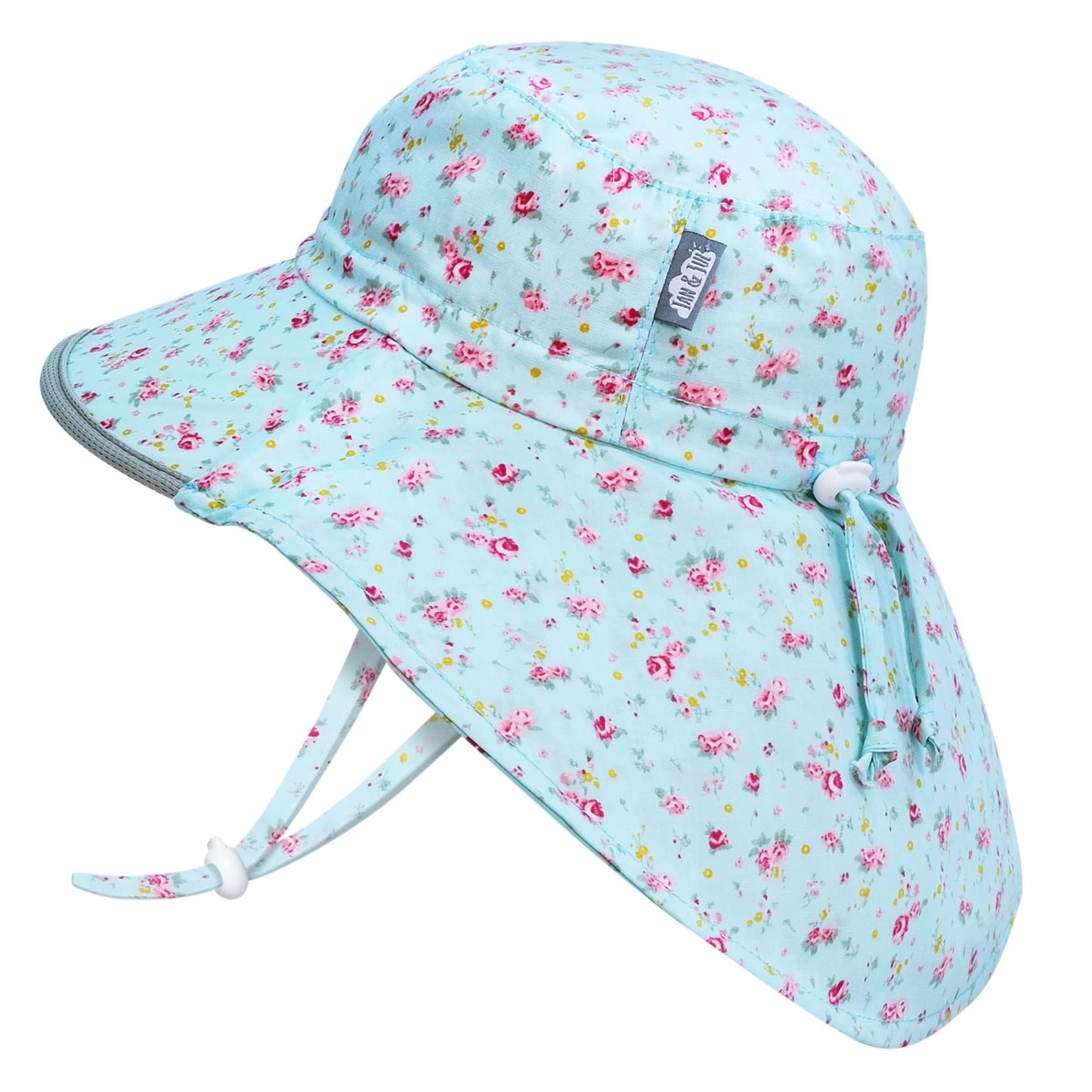 Kids Cotton Sun Hat Wide Brim Adjustable Summer Hat