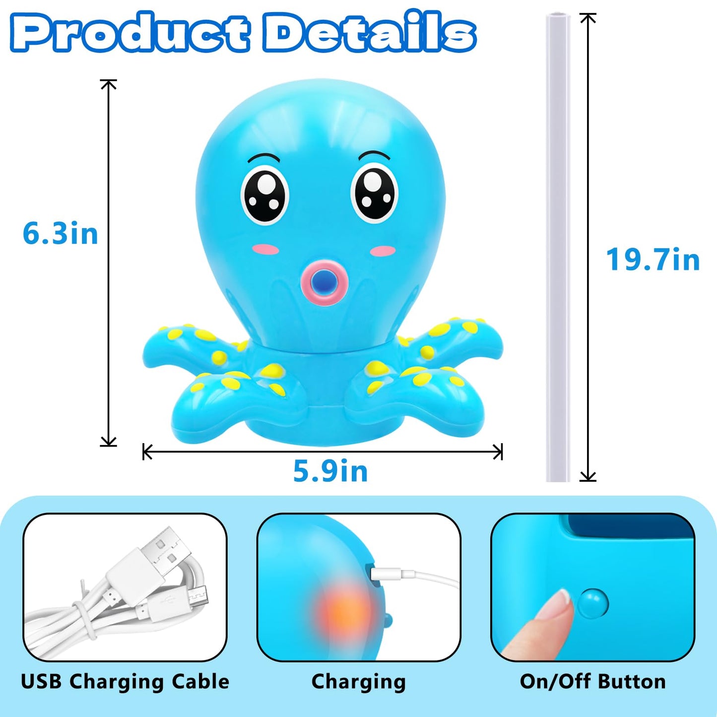 Kids Water Table Pump Octopus Outdoor Water Play Toy