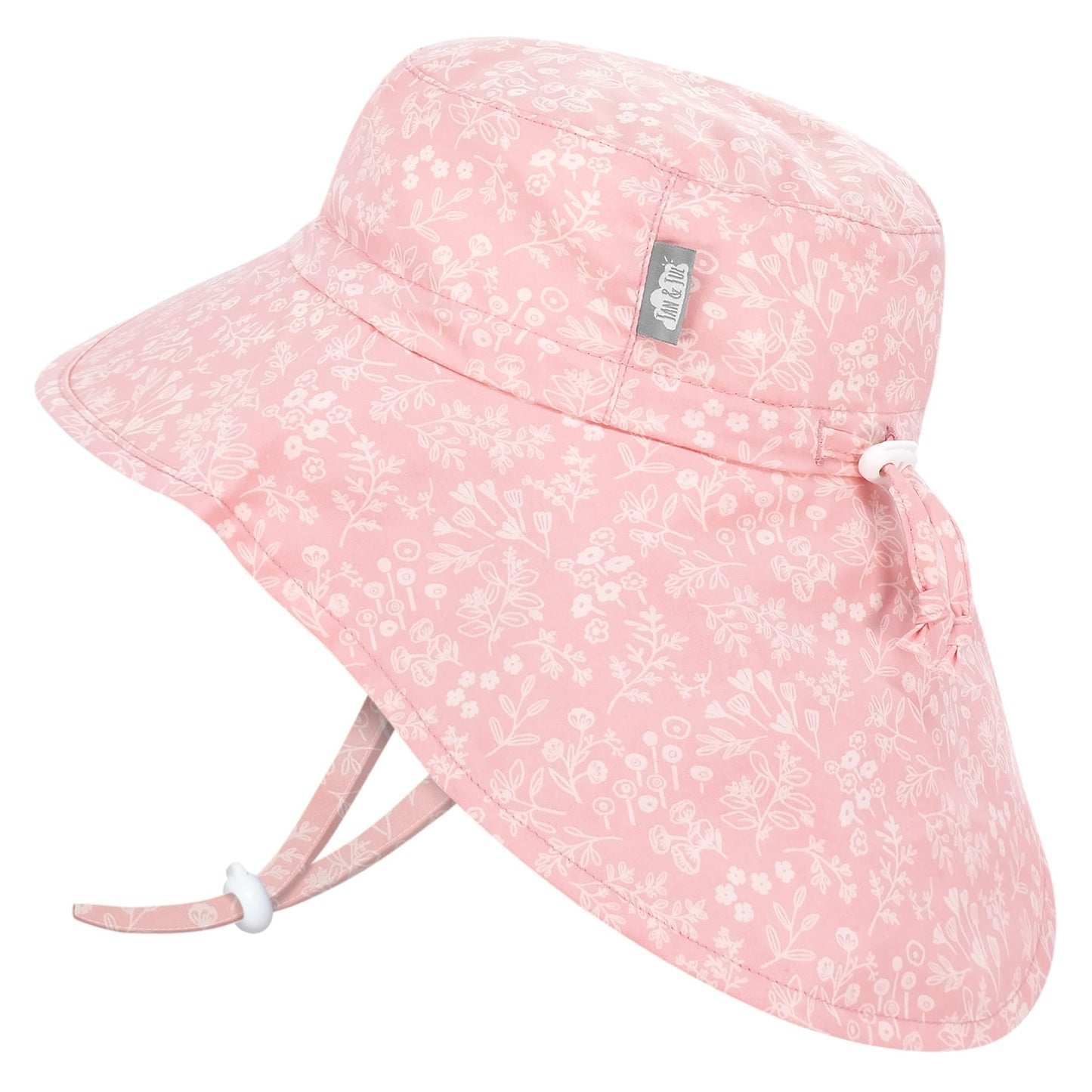 Kids Cotton Sun Hat Wide Brim Adjustable Summer Hat