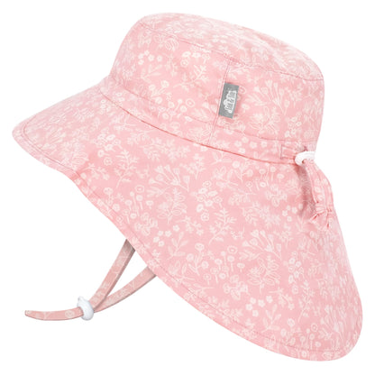 Kids Cotton Sun Hat Wide Brim Adjustable Summer Hat