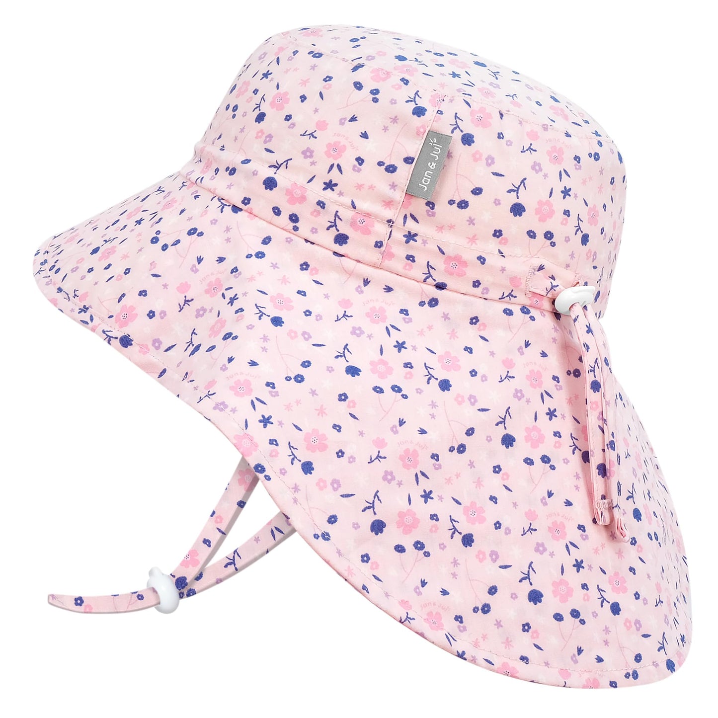 Kids Cotton Sun Hat Wide Brim Adjustable Summer Hat