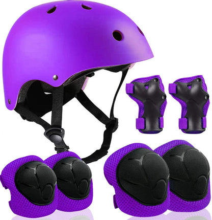 Kids Helmet Protective Gear Set with Knee Elbow Pads
