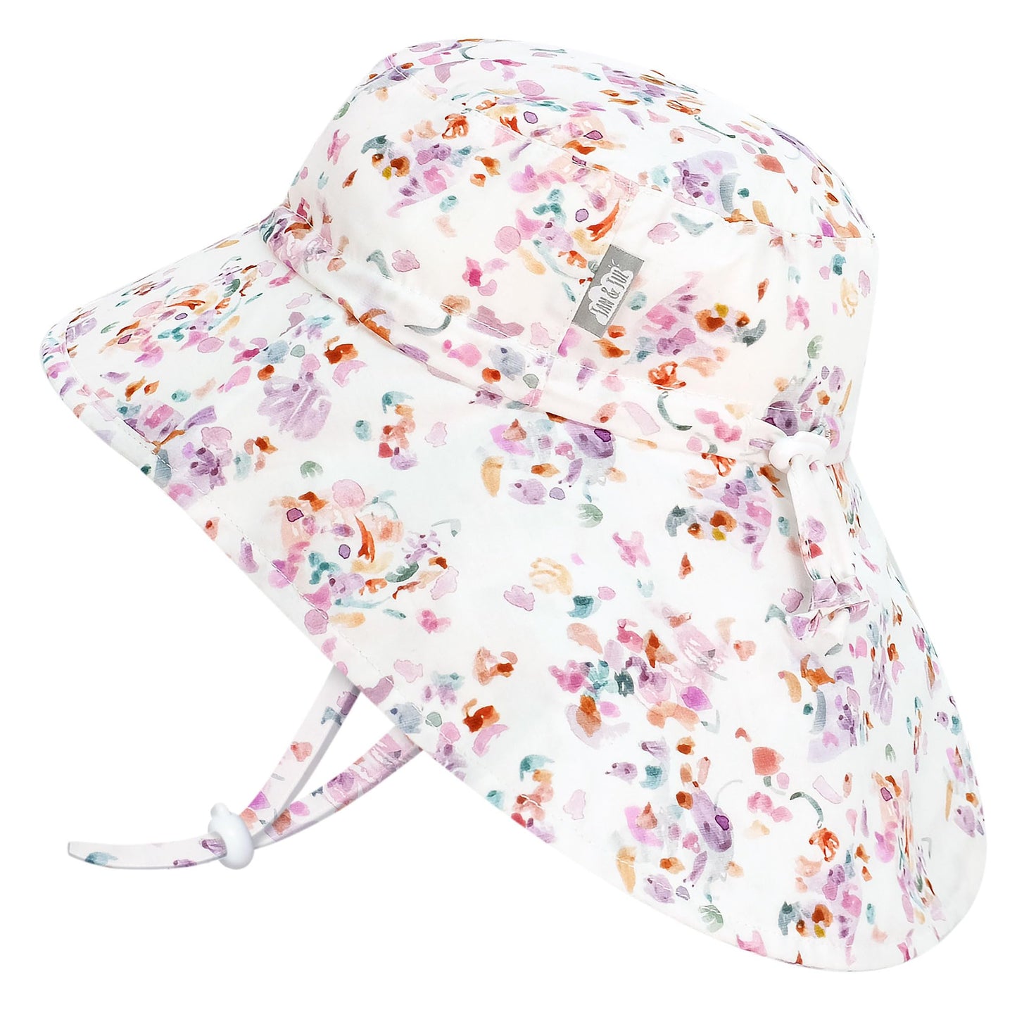 Kids Cotton Sun Hat Wide Brim Adjustable Summer Hat