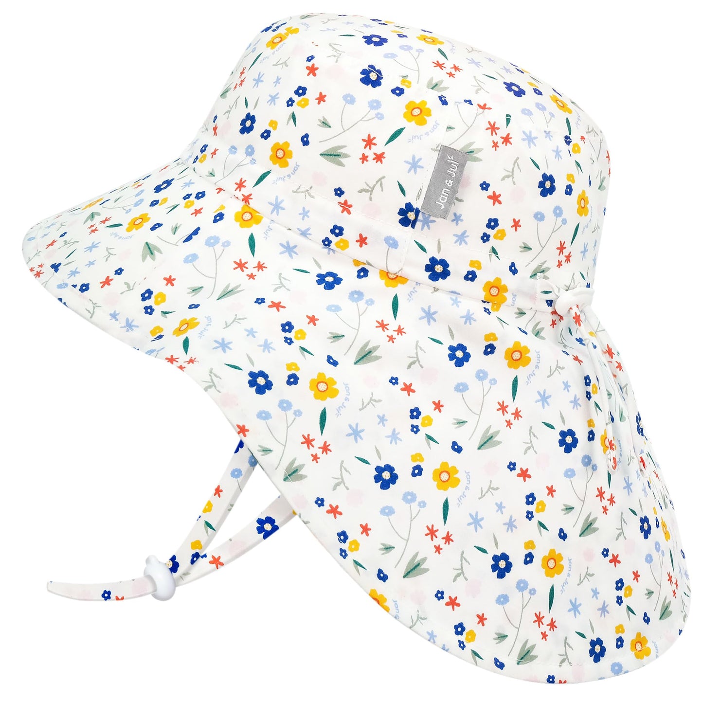 Kids Cotton Sun Hat Wide Brim Adjustable Summer Hat