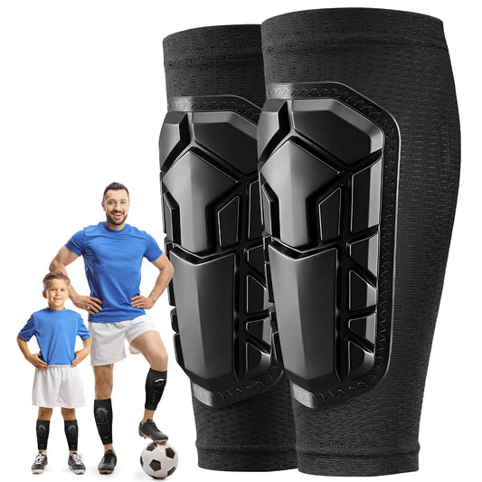 Kids Soccer Shin Guards Compression Sleeve Protective Gear
